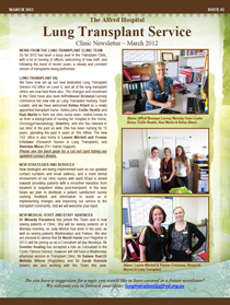 Lung Transplant Clinic News Issue 2, 2011